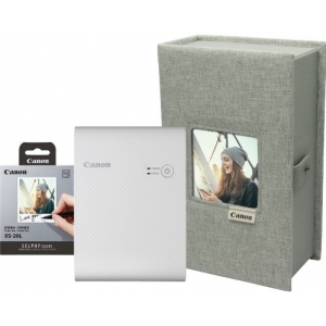Canon fotoprinter + fotopaber Selphy Square QX10 Premium Kit, valge