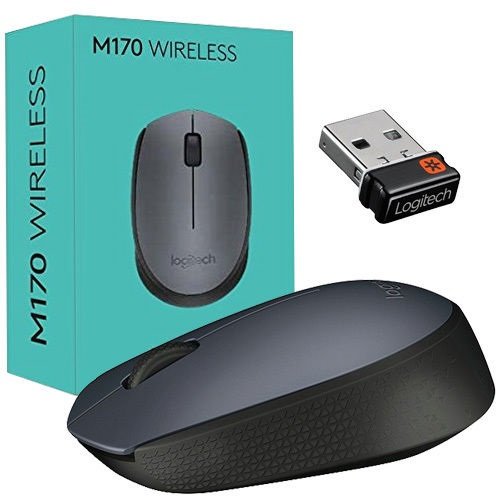 Logitech M170 Wireless Computer Mouse Grey