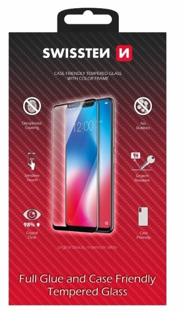 Swissten Full Face  Tempered Glass Защитное стекло для экрана Apple iPhone 11 черный