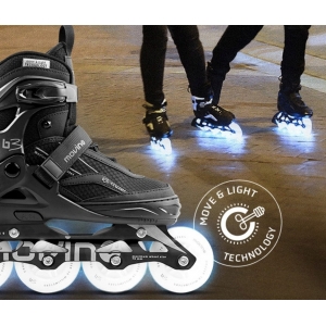 Movino Cruzer B3 Rollerblades LED lights size 38-41