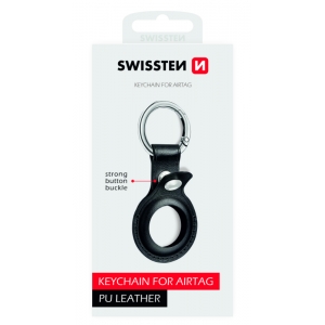 Swissten PU Leather Case with Buckle for AirTag