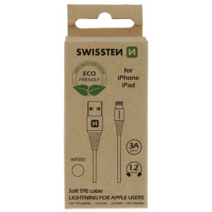 Swissten Eco Friendly Fast Charge 3A Lightning Data and Charging Cable 1.2m