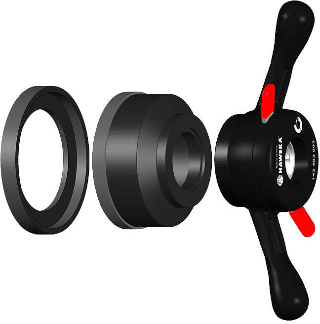 KIIRLUKUSTI HAWEKA PROGRIP. 40MM VÕLLILE. KOMPLEKTNE. TR40X3 KEERE