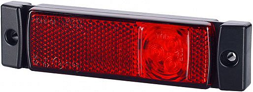 LD129 KÜLJETULI LED PUNANE 12 / 24V 0.5M JUHE 130X33X17MM
