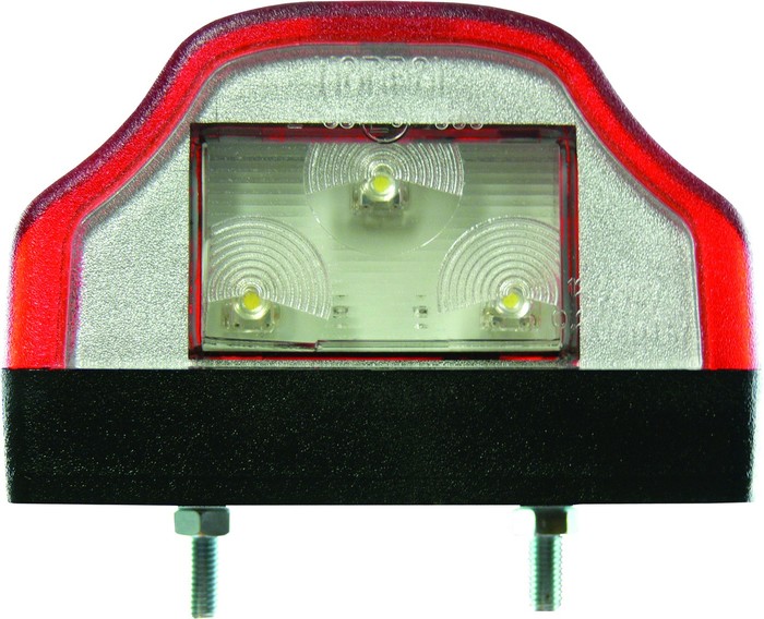 NUMBRITULI LED 12 / 24V. PUNANE KORPUS. TÜÜP ASPÖCK 100X60X65MM