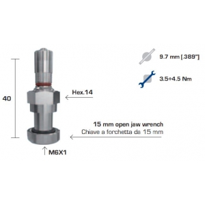 TPMS VENTIIL WONDER 1354 VEOAUTO VALUVELJELE 9.7MM