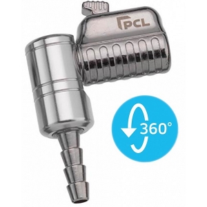 PUMPAMISOTSIK 6MM VOOLIKULE. NURK 90°. LUKUSTIGA. KIIRPAIGALD. 360°. PCL CH4K01