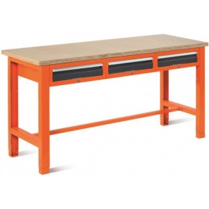 TÖÖLAUD SAHTLITEGA 1765X620MM. SWT17 / 2 STANDARDPLAADIGA. 3 SAHTLIT MALOW