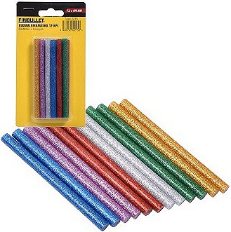 LIIMIPULGAD VÄRVILISED GLITTER 12TK 7.2X100MM