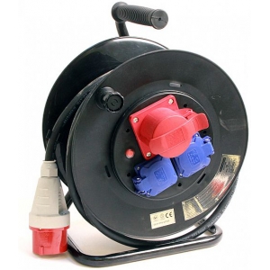 POOLIL PIKENDUSJUHE 230V & 400V / 20M 5X2.5MM2 KUMMIKATTEGA 16A. IP44