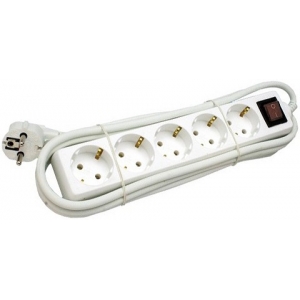 KONTORI PIKENDUSJUHE LÜLITIGA 5 PESA 1.5M 3X1.0MM2 VALGE