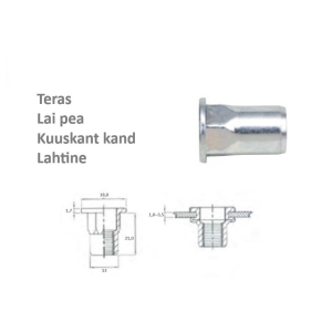 NEETMUTTER M10 6-KANT LAI PEA TERAS