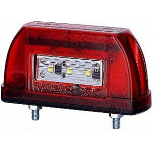 NUMBRITULI LED 12 / 24V VÄIKE 39X85MM PUNANE