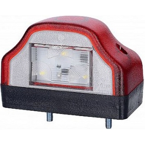NUMBRITULI LED 12 / 24V. PUNANE KORPUS. TÜÜP ASPÖCK 100X60X65MM