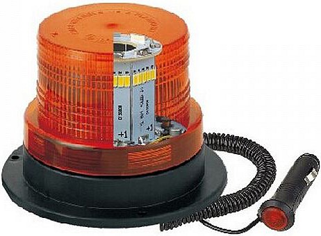 KOLLANE VILKUR 12 / 24V LED. 3-PUNKTKINNITUS / MAGNET. TOIDE SIG. SÜÜTAJAS Ø130X90MM