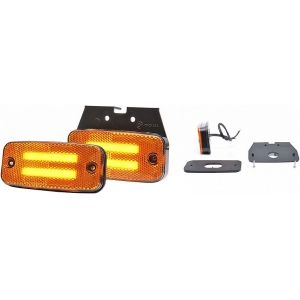 KÜLJETULI 2 RIBA-LED.12 / 24V. 110X52MM KOLLANE JALAGA
