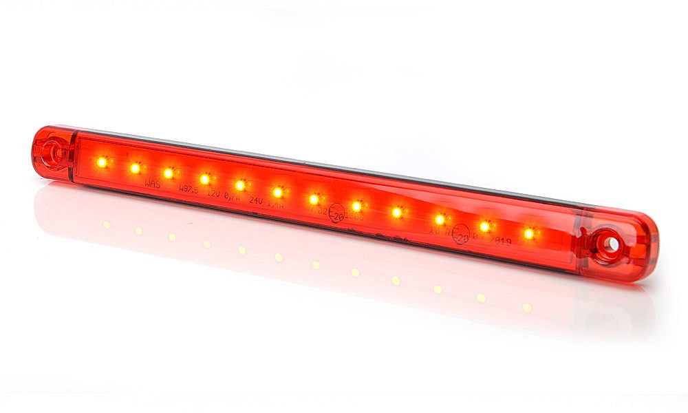 KÜLJETULI LED PIKK PUNANE 9-LED 12 / 24V (238MM) 72LM