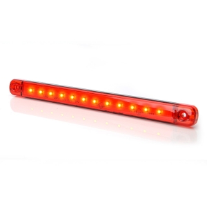 KÜLJETULI LED PIKK PUNANE 9-LED 12 / 24V (238MM) 72LM