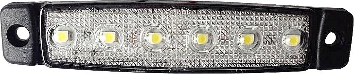 KÜLJETULI VALGE. PIKK. 6-LED 96X20X6.4MM 24V 560.07