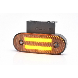 KÜLJETULI 2 RIBA-LED 115X41MM KOLLANE JALAGA 12 / 24V 0.5M JUHE