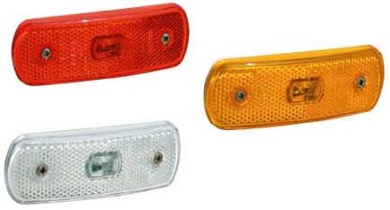 KÜLJETULI LED 12 / 24V PUNANE 104X36MM SIM