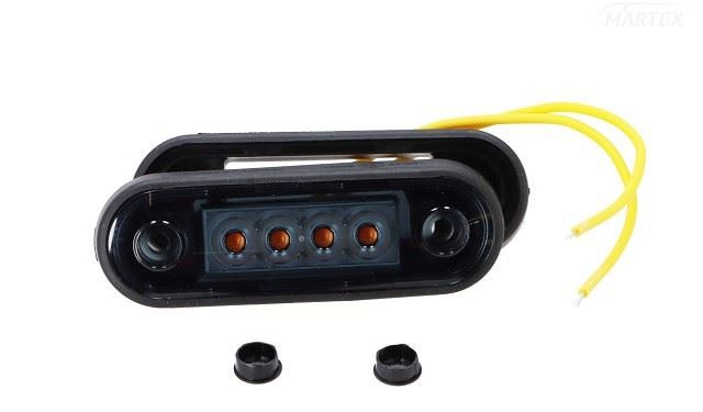 KÜLJETULI LED KOLLANE TUMEDA KLAASIGA 12 / 24V 84.2X27.7X12X8MM