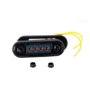 KÜLJETULI LED KOLLANE TUMEDA KLAASIGA 12 / 24V 84.2X27.7X12X8MM