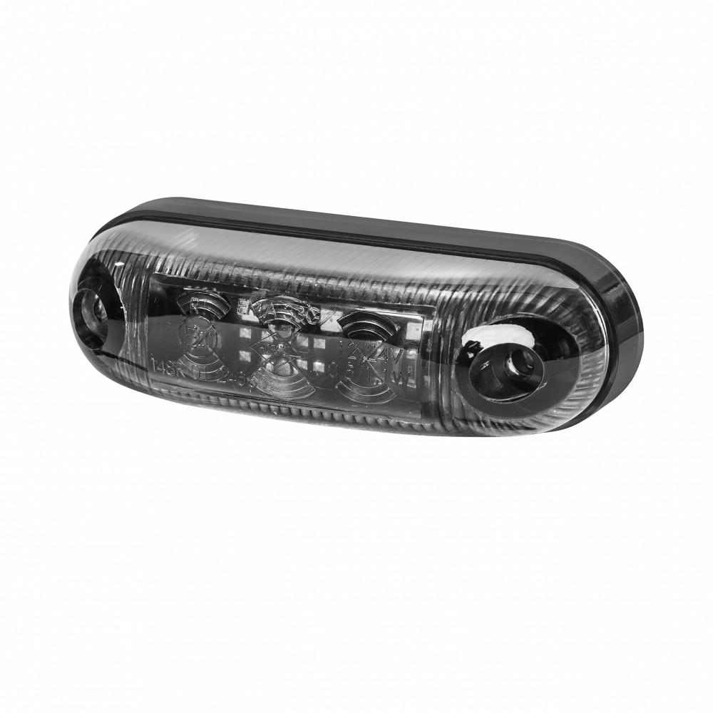 LD410 "GRAPHITE" KÜLJETULI LED PUNANE TUMEDA KLAASIGA 82X24X29MM 12 / 24V IP68