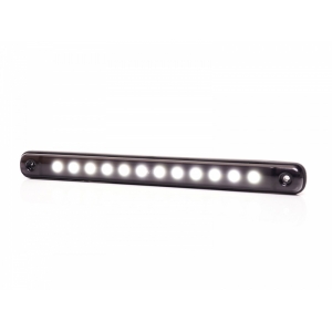 KÜLJETULI LED PIKK VALGE TUMEDA KLAASIGA 238X20MM 12 / 24V