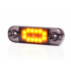 KÜLJETULI LED 12 / 24V KOLLANE TUMEDA KLAASIGA12-LED 84X25X11MM