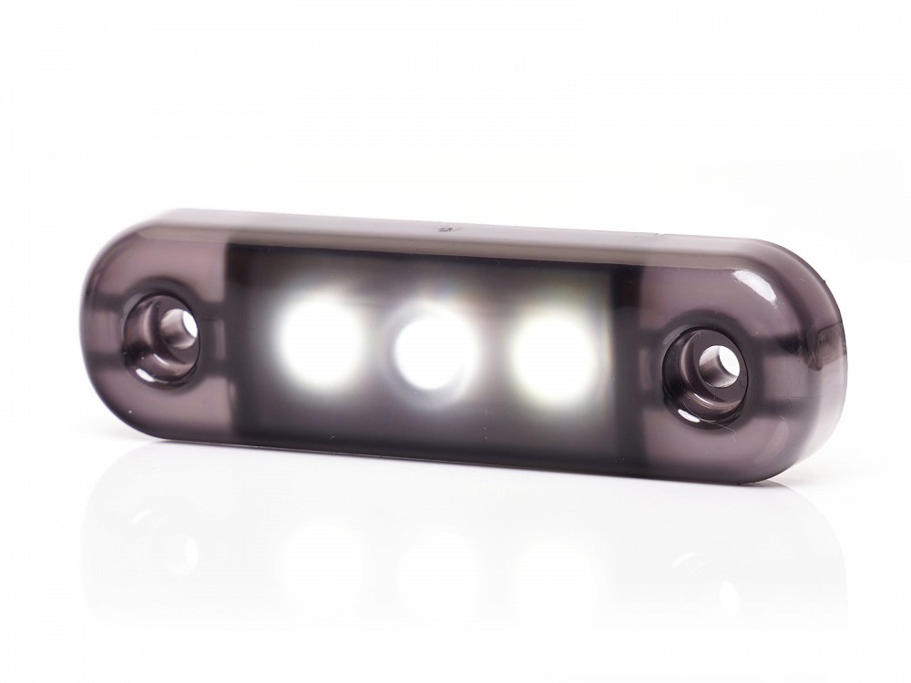 KÜLJETULI LED 12 / 24V VALGE TUMEDA KLAASIGA 3-LED 84X25X11MM