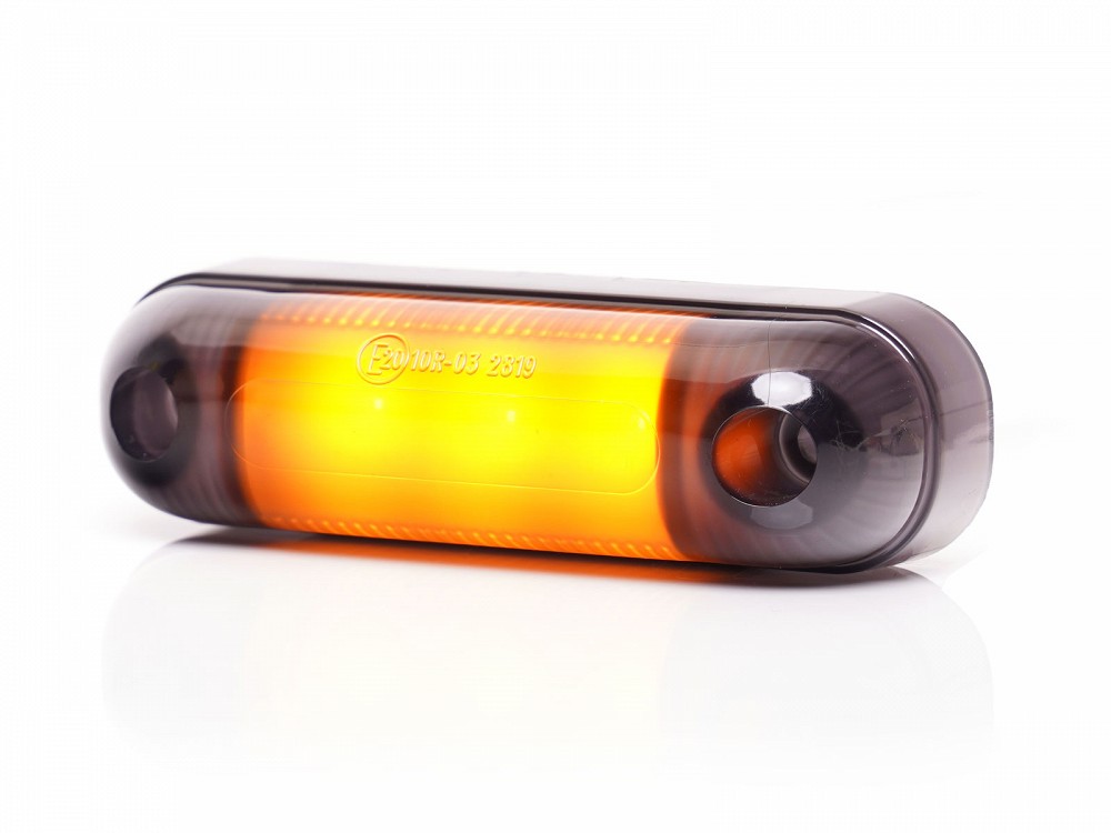 KÜLJETULI LED 12 / 24V KOLLANE TUMEDA KLAASIGA 3-LED 84X25X11MM