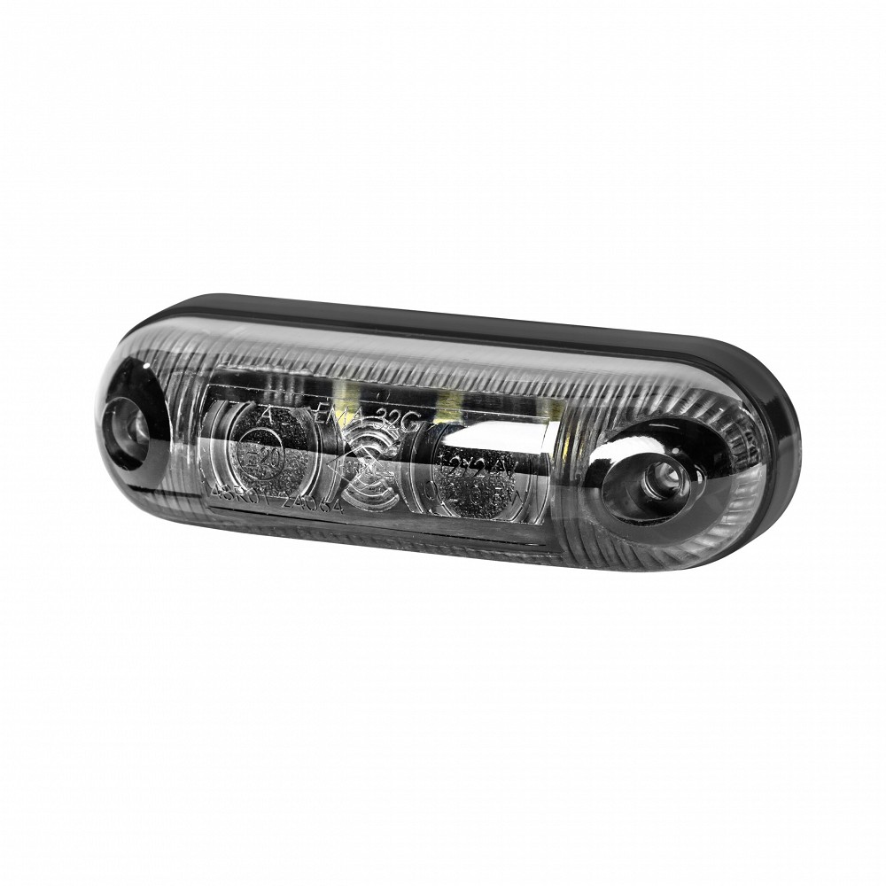 LD370 "GRAPHITE" KÜLJETULI LED VALGE TUMEDA KLAASIGA 12 / 24V 82X24MM