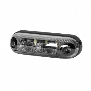 LD370 "GRAPHITE" KÜLJETULI LED VALGE TUMEDA KLAASIGA 12 / 24V 82X24MM