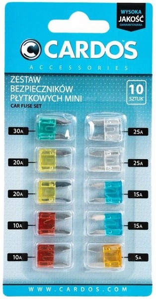 KAITSMEKOMPL "MINI" 5 / 7.5 / 10X2 / 15X2 / 20X2 / 25 / 30A 10TK CARDOS