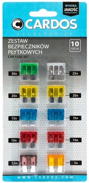 KAITSMEKOMPL "KAHVEL" 5 / 7.5 / 10X2 / 15X2 / 20X2 / 25 / 30A 10TK CARDOS