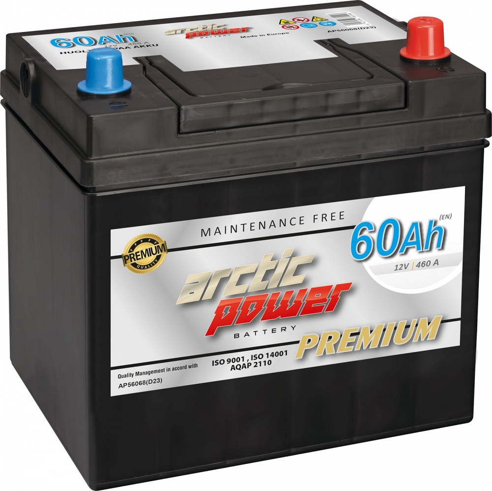 ARCTIC POWER PREMIUM AKU SMF 60AH 230X170X203 / 226 460A (EN) - / +