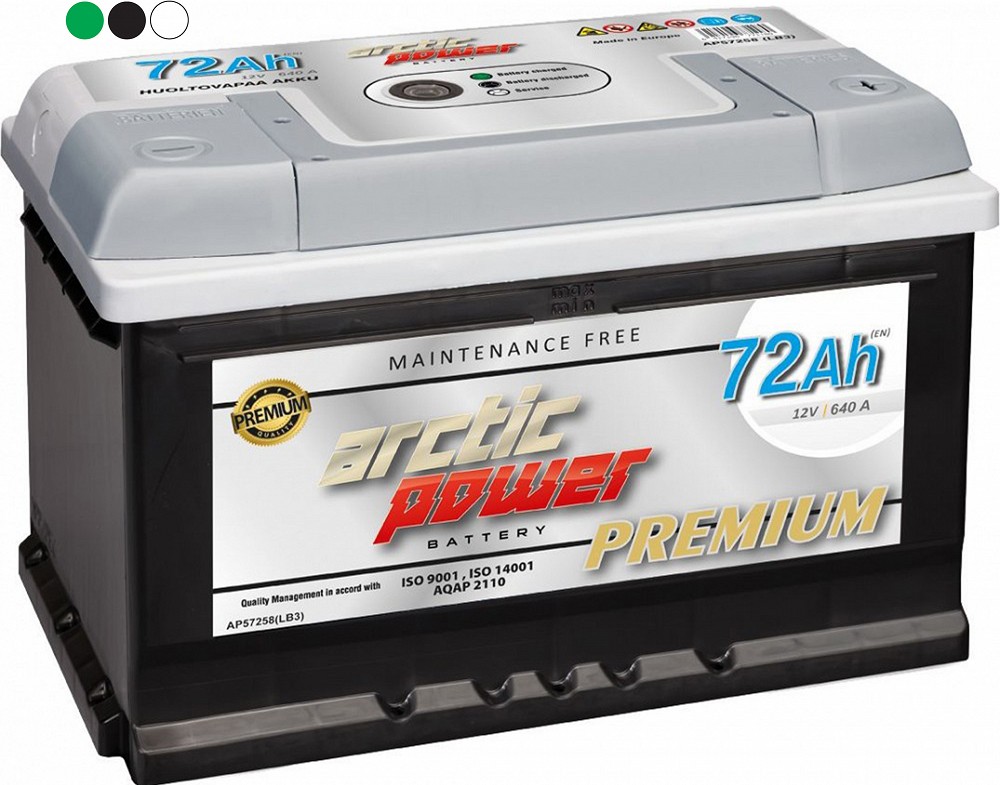 ARCTIC POWER PREMIUM AKU SMF 72AH 275X175X175 640A (EN) - / + MAGIC EYE