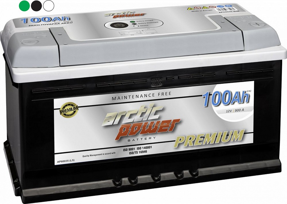 ARCTIC POWER PREMIUM AKU SMF 100AH 350X175X190 900A (EN) - / + MAGIC EYE