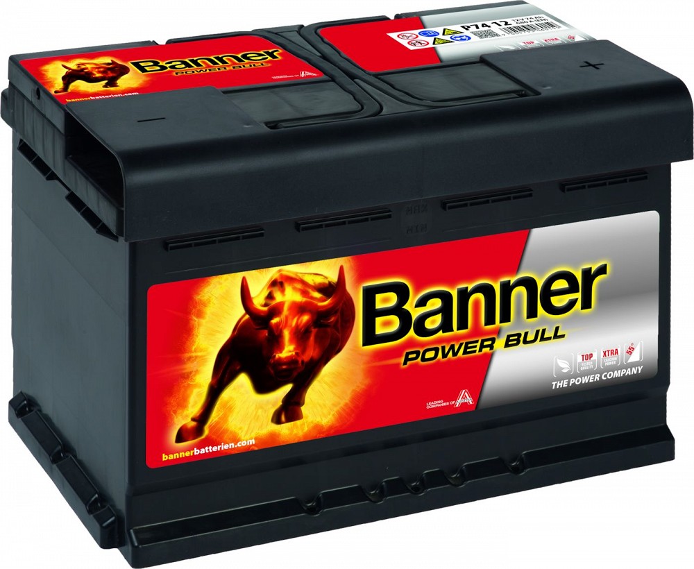 BANNER AKU POWER BULL 74AH 278X175X190 680A - / +