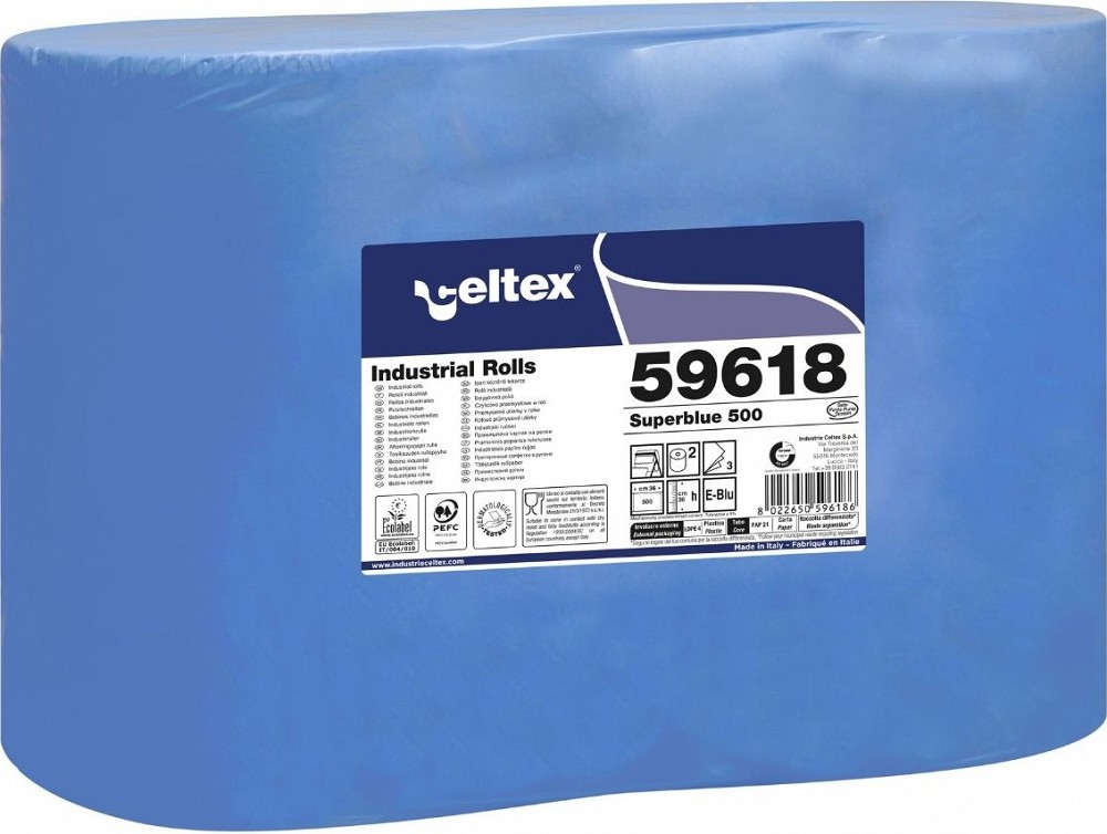 EBEMEVABA RULLPABERRÄTIK "SUPER BLUE" 3-KIHTI 178MX30CM. 500 LEHTE. (PABER) CELTEX