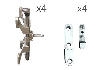 SILLASTENDI PEEGLI VÕI KAAMERA KINNITUSKÄPAD 4TK. 10"-21"  /  26" CORGHI