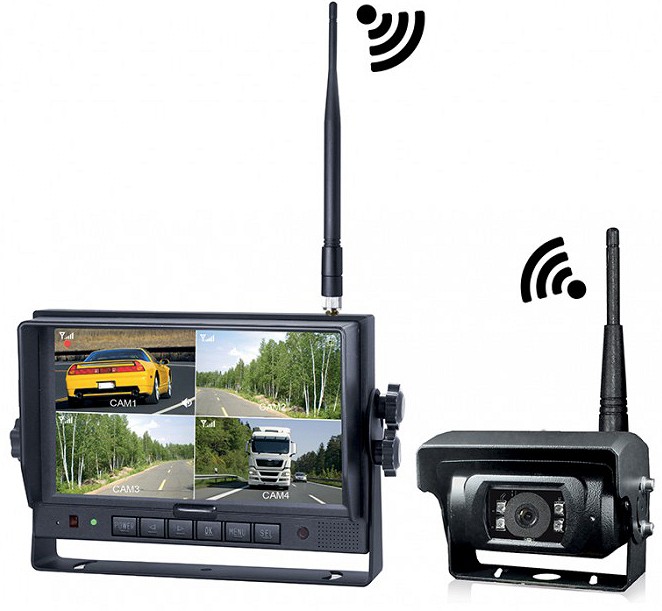 JUHTMEVABA SALVESTAV KATIKUGA TAGURDUSKAAMERA + 7" EKRAAN KIT 12 / 24V VIGNAL