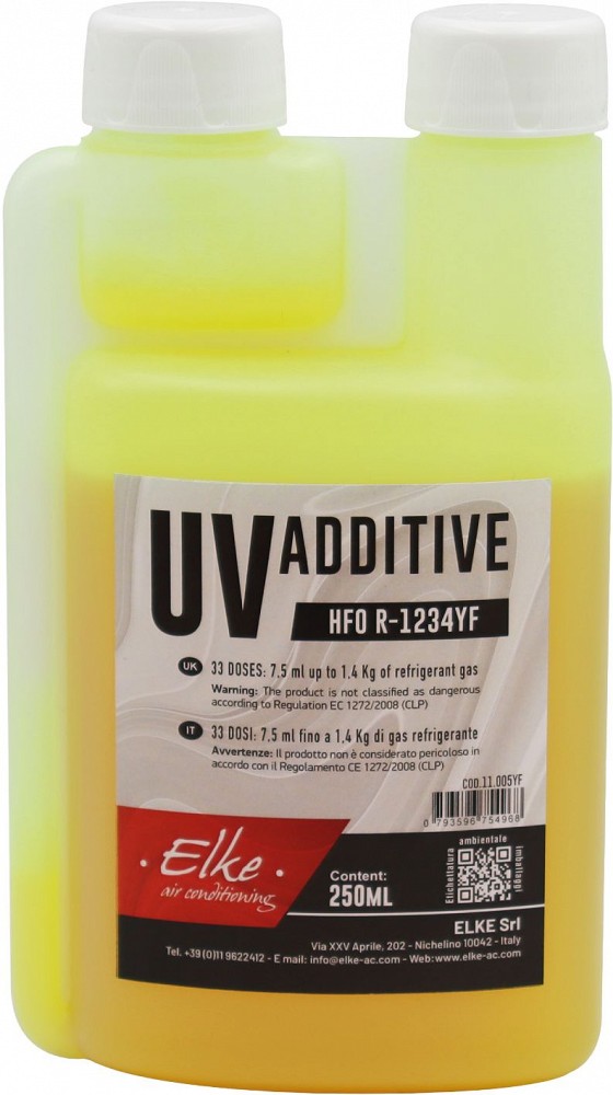 KLIIMASÜSTEEMI LEKKETUVASTUSE AINE (UV-VÄRV) PAG R-1234YF 250ML ELKE
