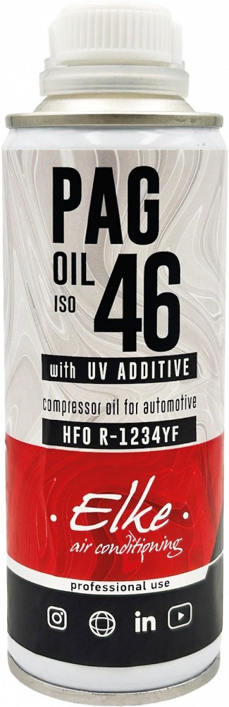 KLIIMASÜSTEEMI KOMPRESSORI ÕLI PAG 46 R-1234YF 250ML + UV-VÄRVAINEGA ELKE