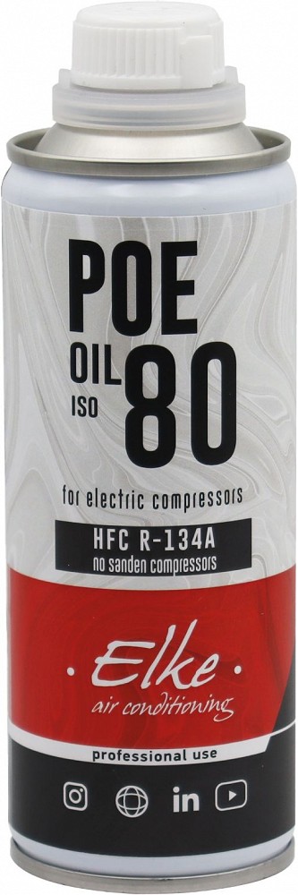 KLIIMASÜSTEEMI KOMPRESSORI ÕLI HÜBTIID / EL.AUTO POE 80 R-134A 250ML ELKE