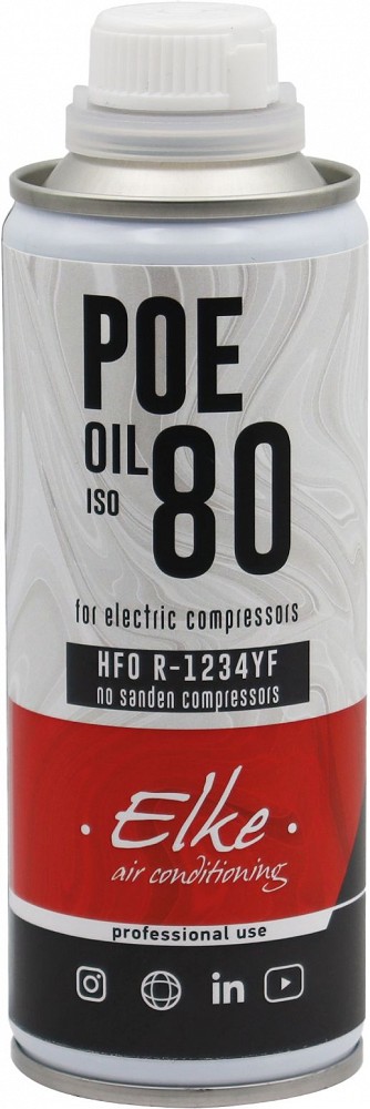 KLIIMASÜSTEEMI KOMPRESSORI ÕLI HÜBTIID / EL.AUTO POE 80 R-1234YF 250ML ELKE