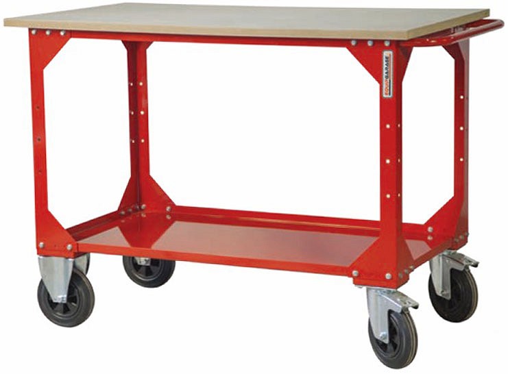 TÖÖLAUD 1240X700MM. RATASTEGA. 1000KG EQUIPGARAGE