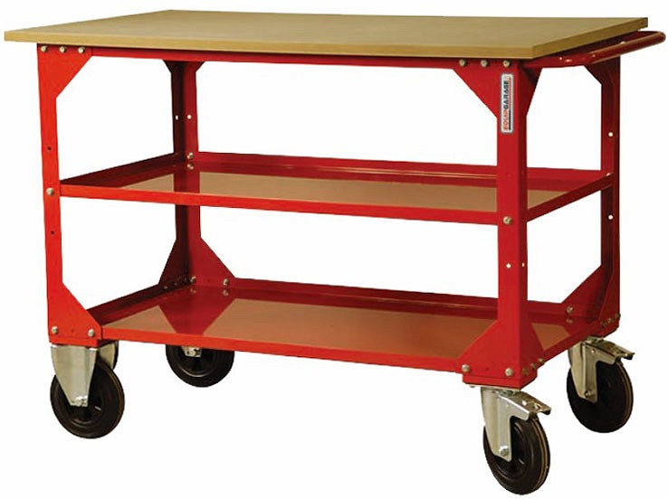 TÖÖLAUD 1240X700MM. RATASTEGA. 1000KG. VAHERIIULIGA EQUIPGARAGE