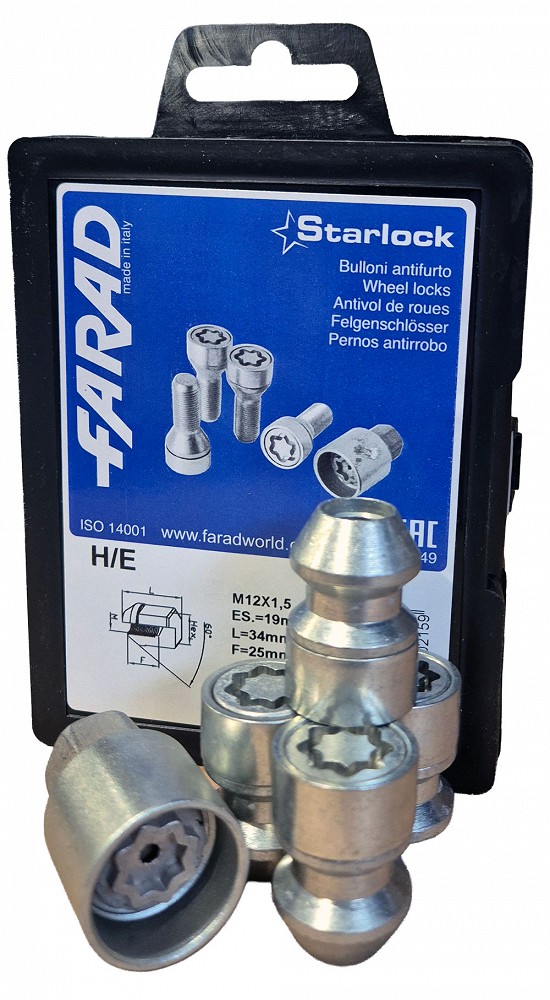 LUKUSTUSM. M12X1.50 / 34 / 19 (P34 / 25. CH19). H / E STARLOCK